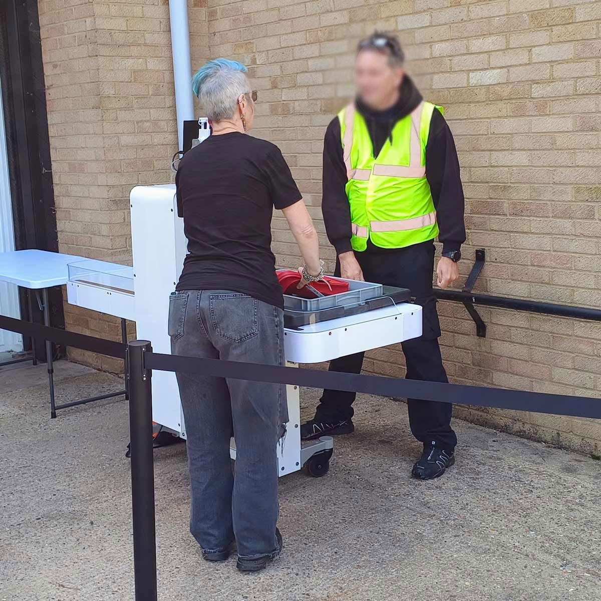 CheckStream system screening bags at a venue